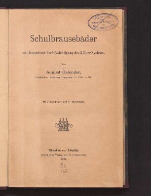 Schulbrausebäder mit besonderer Berücksichtigung des Kölner Systems