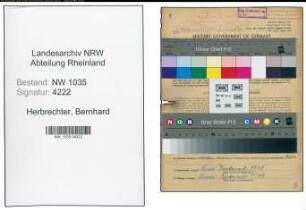 Entnazifizierung Bernhard Herbrechter , geb. 26.01.1904 (Bergmann)