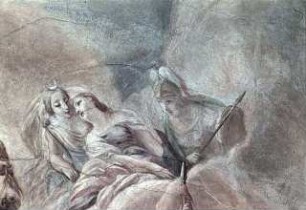 Mittelbild: Aufnahme des Herkules in den Olymp