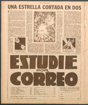 Una estrella cortada en dos