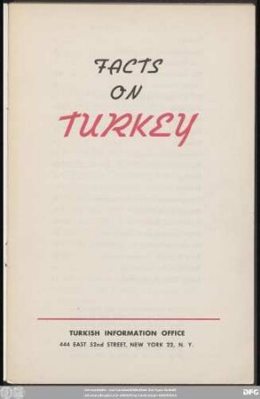 Facts on Turkey : [1923-1953]