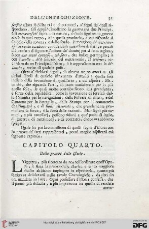 Capitolo quarto: Della pruova delle istorie