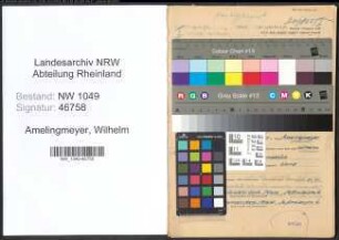 Entnazifizierung Wilhelm Amelingmeyer , geb. 11.05.1904 (Konstrukteur)