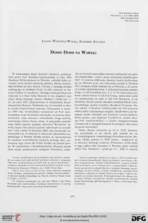 N.S. 5/6.2001: Dosso Dossi Na Wawelu