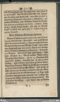 Den Nieren-Stein zu curiren