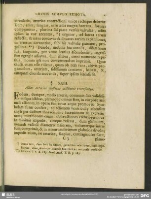 §. XXIII. Aliae arteriae elasticae utilitates recensentur