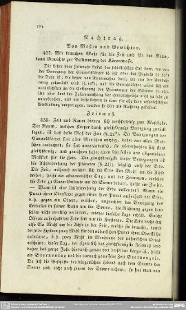 Nachtrag von Maßen und Gewichten