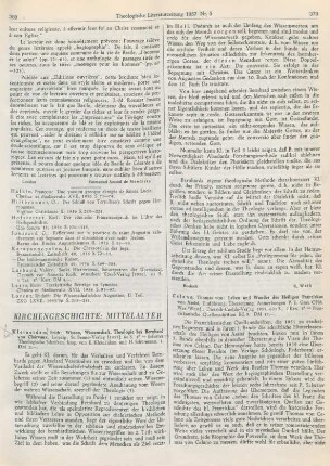 370-371 [Rezension] Thomas de Celano, Leben und Wunder des heiligen Franziskus von Assisi