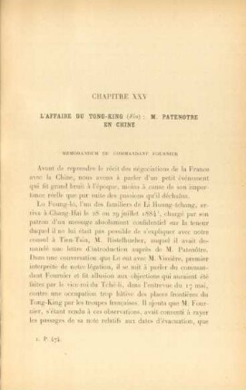 Chapitre XXV. L'affaire du Tong-King (Fin). - ...