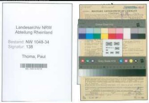 Entnazifizierung Paul Thoma , geb. 22.09.1896 (Zahnarzt)