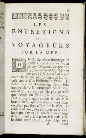 Les Entretiens Des Voyageurs Sur La Mer