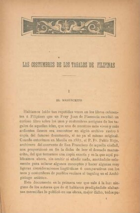 I. El manuscrito