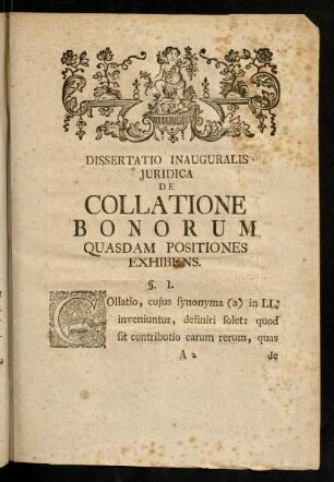 3-14, De Collatione Bonorum Quasdam Positiones Exhibens