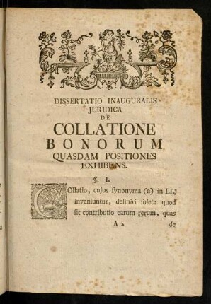3-14, De Collatione Bonorum Quasdam Positiones Exhibens