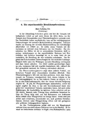 Die experimentelle Ermüdungsforschung : (Fortsetzung)