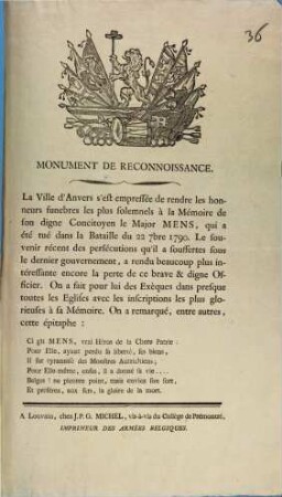 Monument De Reconnoissance.