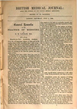 British medical journal : BMJ. 1862, 1862, Vol. 2