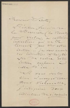 Brief an B. Schott's Söhne : 12.06.1891