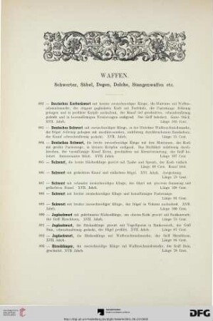 Waffen (Nr. 882-952)