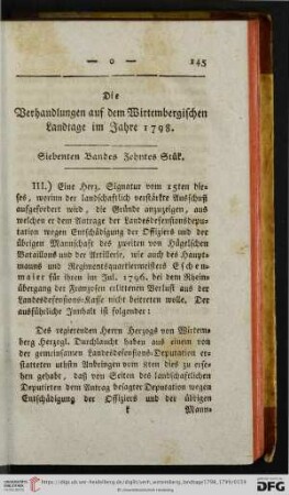 Siebenten Bandes Zehntes Stuek.