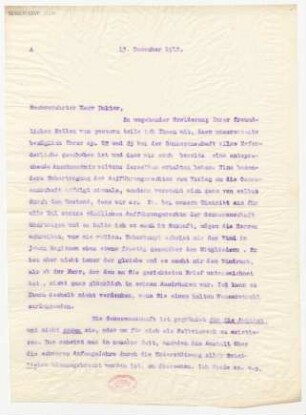 Brief an Max Bruch : 13.12.1912