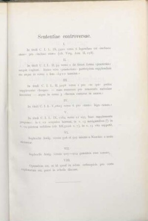 Sententiae controversae.