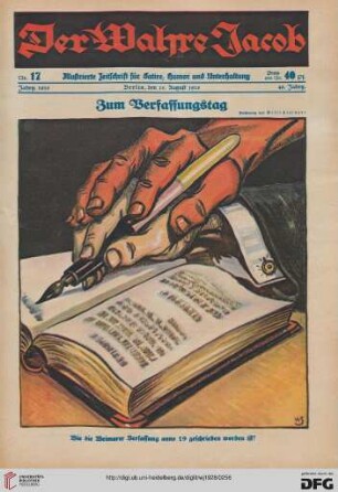 Nr. 17 (18. August 1928) (Zum Verfassungstag)
