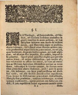 Cautelae circa doctrinam de abstractionibus necessariae
