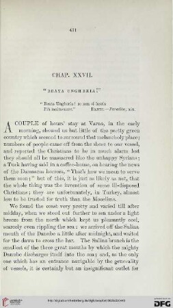 Chap. XXVII: "Beata Ungheria!"