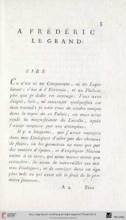 A Frédéric Le Grand