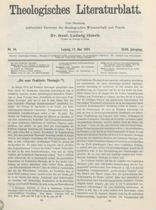 145-152 "Die neue Praktische Theologie"