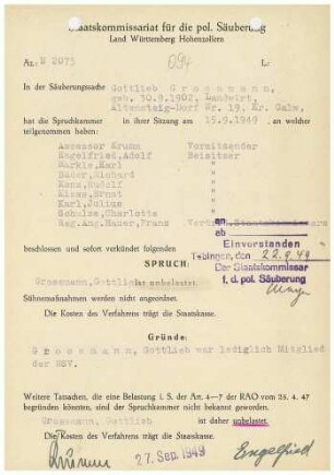 Grossmann, Gottlieb