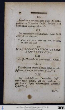 IX. De Iure Ecclesiastico Germaniae Generatim.