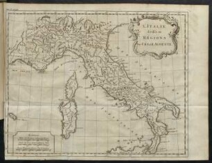 L´Italie devisée en Régions par César Auguste.