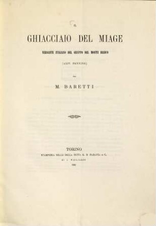 Il ghiacciaio del Miage, versante italiano del gruppo del Monte Bianco (Alpi Pennine)