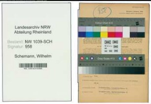 Entnazifizierung Wilhelm Schemann , geb. 16.03.1896 (Werksleiter)