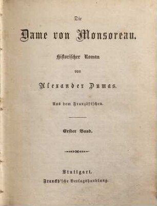 Die Dame von Monsoreau, 1.