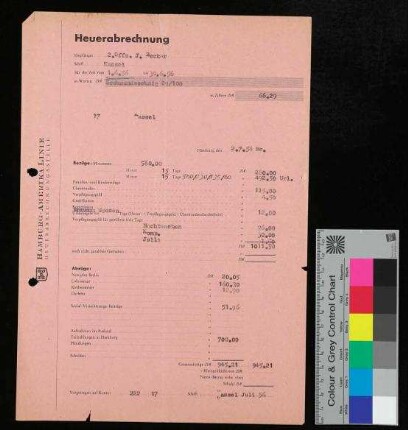 Joachim Becker - Hamburg-Amerika Linie   Heuerbarechnungsstelle