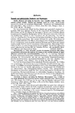 Normale und pathologische Anatomie und Physiologie