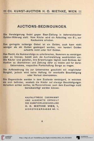 Auctions-Bedingungen