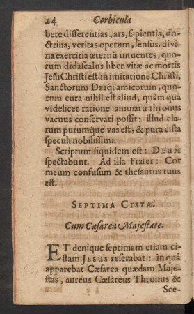 Septima Cista. Cum Caesarea Majestate.