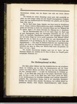 Der Stellungskampf im Mai