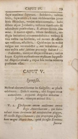 Caput V. Synopsis.