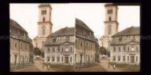 Kirchturm und Häuser von Schellenberg