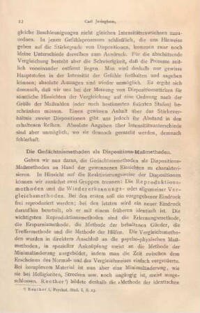 Die Gedächtnismethoden als Dispositions-Maßmethoden