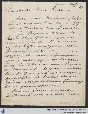 Brief, 20.01.1901