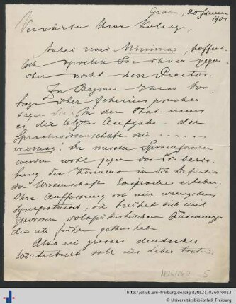 Brief, 20.01.1901
