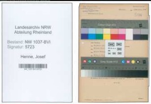Entnazifizierung Josef Henne , geb. 29.11.1908 (Kreissekretaer)