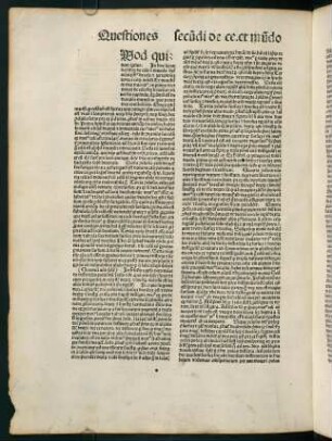 112v-118r, Questiones secundi de celo et mundo Arestotelis
