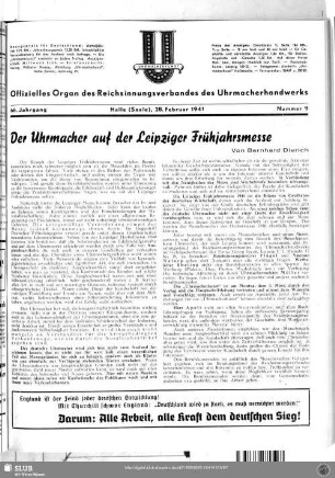 Der Uhrmacher auf der Leipziger Frühjahrsmesse